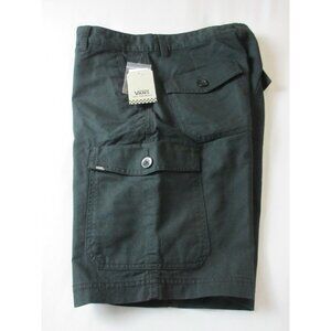 Vans Men's Reverse Out Off The Wall Cotton Cargo Shorts Black NWT Size 30